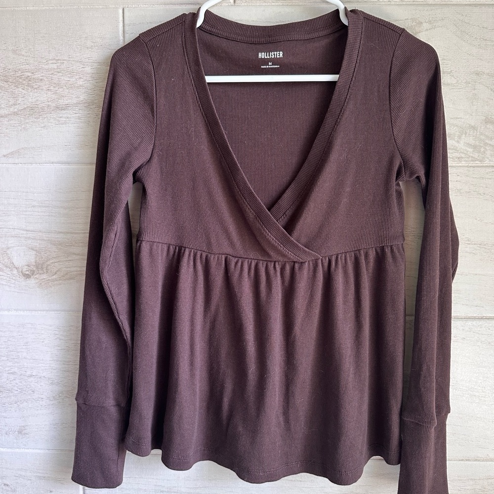 Hollister Brown Babydoll Top